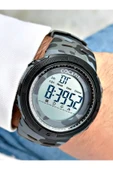 Cockpit Silikon Kordon 5 ATM Su Geçirmez Alarmlı Işıklı Kronometreli Dijital Erkek Kol Saati thumbnail 1