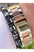 Ferrucci Rose Gold Gümüş Siyah Kadran Fonksiyonlar Aktif Erkek Kol Saati + Bileklik Hediyeli thumbnail 4