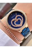 Ferrucci Lacivert Renk Rose Gold Kasa Kalpli Model Kadın Kol Saati + Bileklik Hediyeli thumbnail 3