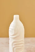Akkoyunlu home Dalgalı Dekoratif Pinterest Vazo Seramik Şık Dekorasyon Vazo Seti (Beyaz) 24 cm thumbnail 6