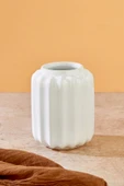 Akkoyunlu home Yıldız Modern Dekoratif Pinterest Vazo Seramik Şık Dekorasyon Çiçeklik Vazo (Beyaz) thumbnail 5