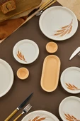 Akkoyunlu home Başak 18 Parça Seramik Kahvaltı Takımı 6 kişilik Kahvaltı Seti Lüx Seramik thumbnail 5