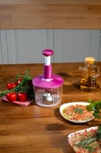 Sezka Life 5 Bıçaklı Manuel Doğrayıcı El Rondosu Pembe El Blenderi El Basmalı Rondo thumbnail 2
