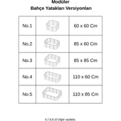 Modüler Yükseltilmiş Bahçe Yatağı Yükseltilmiş Sebze Yatağı No:5 (110X85) Bej thumbnail 7