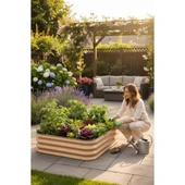 Modüler Yükseltilmiş Bahçe Yatağı Yükseltilmiş Sebze Yatağı No:5 (110X85) Bej thumbnail 1