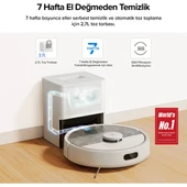 Q8 Plus Akıllı Robot Robot Süpürge - Beyaz thumbnail 5