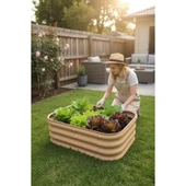 Modüler Yükseltilmiş Bahçe Yatağı Yükseltilmiş Sebze Yatağı No:2 (85X60) Bej thumbnail 1