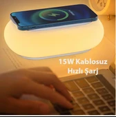 ALLY K31 Kablosuz Şarj Cihazı RGB Gece Lambası thumbnail 3