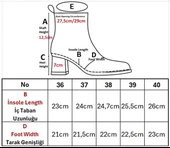 Kadın Hakiki Deri 7 cm Topuklu El Yapımı Tokalı Şık Günlük Bot – Siyah Cilt / Taba Süet thumbnail 2