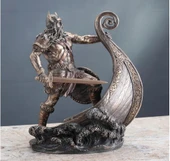 Veronese Design İskandinav Savaşçı Viking Gemi Üzerinde Heykel thumbnail 2