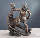 Veronese Design İskandinav Savaşçı Viking Gemi Üzerinde Heykel thumbnail 5