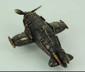 Veronese Design Steampunk Tarzı Tek Pervaneli Uçak Heykeli thumbnail 1