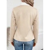 Lucky Life Kadın Uzun Kollu Yuvarlak Yaka önden Fermuarlı Süet Ceket thumbnail 7