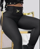 Lucky Life Kadın Yüksek Bel Belden Toka Detaylı Dalgıç Tayt thumbnail 2