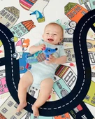 Skip Hop Çift Taraflı Oyun Halısı Oyun Matı Köy thumbnail 4