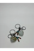 gemsartdeco AMAZONİT DOĞALTAŞ DUYGUSAL DENGE ANAHTARLIĞI CHARM KALP thumbnail 2