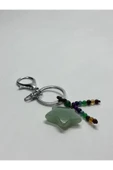 gemsartdeco AVENTURİN DOĞALTAŞ ANAHTARLIK CHARM YILDIZ thumbnail 3
