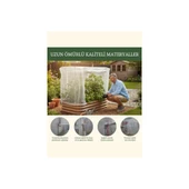 Seralı Modüler Yükseltilmiş Bahçe Yatağı Yükseltilmiş Sebze Yatağı No:7 (140X85) Gri thumbnail 3