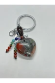 gemsartdeco KAN TAŞI DOĞALTAŞ ANAHTARLIK CHARM KALP thumbnail 1