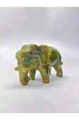 gemsartdeco YEŞİM TAŞI DOĞALTAŞ FİL FİGÜRÜ thumbnail 1