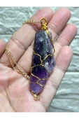gemsartdeco Brezilya Ametist Tasarım Kolye thumbnail 3