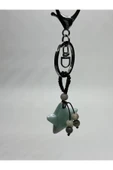 gemsartdeco AMAZONİT DOĞALTAŞ DUYGUSAL DENGE ANAHTARLIĞI CHARM YILDIZ thumbnail 2