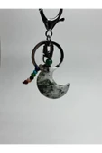 gemsartdeco YEŞİM TAŞI DOĞALTAŞ ANAHTARLIK CHARM HİLAL thumbnail 1