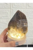 gemsartdeco Dumanlı kuvars doğal taş lamba radyasyonsavar thumbnail 1