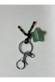 gemsartdeco AVENTURİN DOĞALTAŞ ANAHTARLIK CHARM YILDIZ thumbnail 4