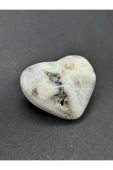 gemsartdeco BEYAZ KALSİD KALP PALMSTONE DOĞALTAŞ thumbnail 2