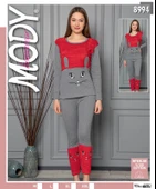 Tavşan Desenli Kışlık Kadın Pijama Takımı thumbnail 1