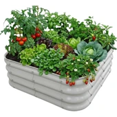 Modüler Yükseltilmiş Bahçe Yatağı Yükseltilmiş Sebze Yatağı No:3 (85X85) Gri thumbnail 1