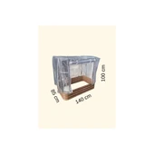 Seralı Modüler Yükseltilmiş Bahçe Yatağı Yükseltilmiş Sebze Yatağı No:7 (140X85) Gri thumbnail 6