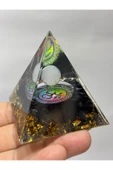 gemsartdeco OBSİDYEN KORUMA KALKANI ORGONİT OM SEMBOLLÜ thumbnail 3