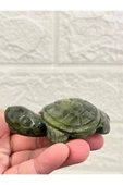gemsartdeco Yeşim Doğaltaş Fengshui Kamplumbağa 6 cm thumbnail 2