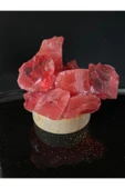 gemsartdeco Çilek Kuvars Doğaltaş Lamba thumbnail 3