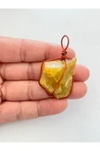 gemsartdeco Sarı Opal Doğaltaş Kolye Ucu thumbnail 1
