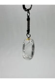 gemsartdeco KRİSTAL KUVARS DOĞALTAŞ ENERJİ YÜKSELTİCİ ANAHTARLIK CHARM PRİZMA thumbnail 2