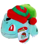 Pokemon Pelüş Bulbasaur Figür Yılbaşı Serisi 20cm PKW3377 thumbnail 2