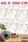 60cmx300cm Tek Parça Yapışkanlı Rulo Mermer Desenli Duvar Paneli Kağıdı Silinebilir LS-6010-BöTE thumbnail 3