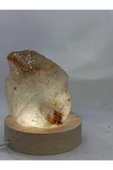 gemsartdeco Kristal Kuvars Doğaltaş Ham Kütle Huzur Lamba thumbnail 3