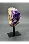 gemsartdeco BREZİLYA AMETİST DOĞALTAŞ SİYAH DEMİR STANTLI thumbnail 2
