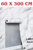 60cmx300cm Tek Parça Yapışkanlı Rulo Mermer Desenli Duvar Paneli Kağıdı Silinebilir CF-1060-ALYA thumbnail 1