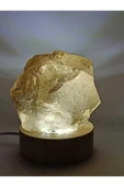 gemsartdeco Krıstal Kuvars Doğaltaş Ham Kütle Lamba thumbnail 1