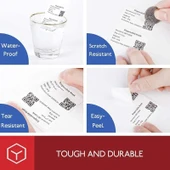 ZUIDID 50 X 50 Mm Şeffaf OVAL Termal Etiket 150 Adet - Phomemo M110/M120/M150/M200/M220/M221 thumbnail 6