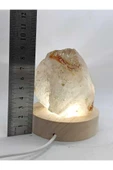 gemsartdeco Kristal Kuvars Doğaltaş Ham Kütle Huzur Lamba thumbnail 4