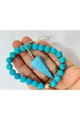 gemsartdeco Turkuaz Doğaltaş Bileklik & Pandül 2'li Set thumbnail 1