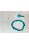 gemsartdeco Turkuaz Doğaltaş Bileklik & Pandül 2'li Set thumbnail 3