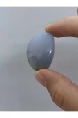 gemsartdeco Mavi Kalsedon Oval Doğaltaş Ham Kütle thumbnail 1