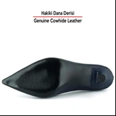 Erkan Saçmacı Suzanna Lacivert Hakiki Dana Derisi Sivri Burun Klasik İnce Topuklu Ayakkabı thumbnail 7